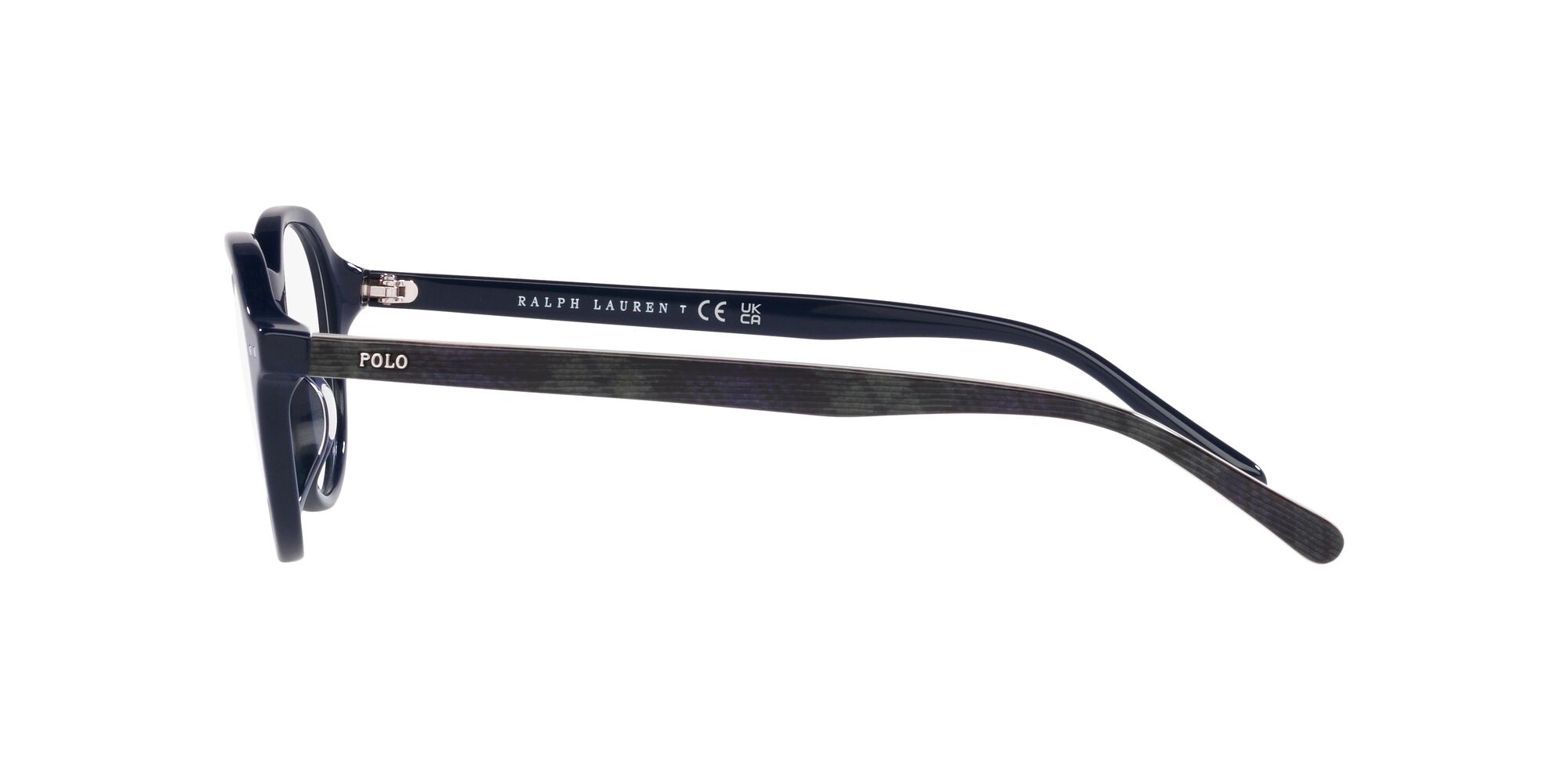 Eyeglasses Polo PH 2251U (5569) color blu navy brillante shape oval lenses lente demo