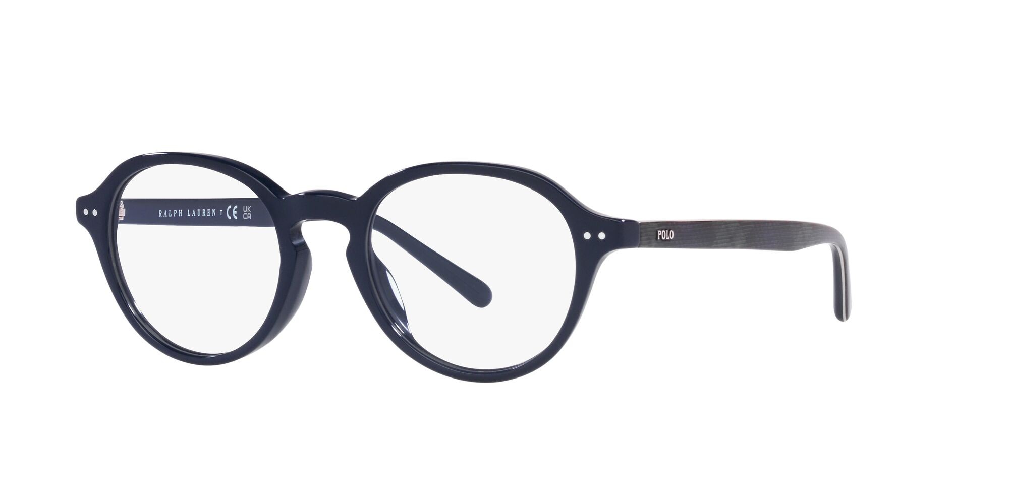 Eyeglasses Polo PH 2251U (5569) color blu navy brillante shape oval lenses lente demo