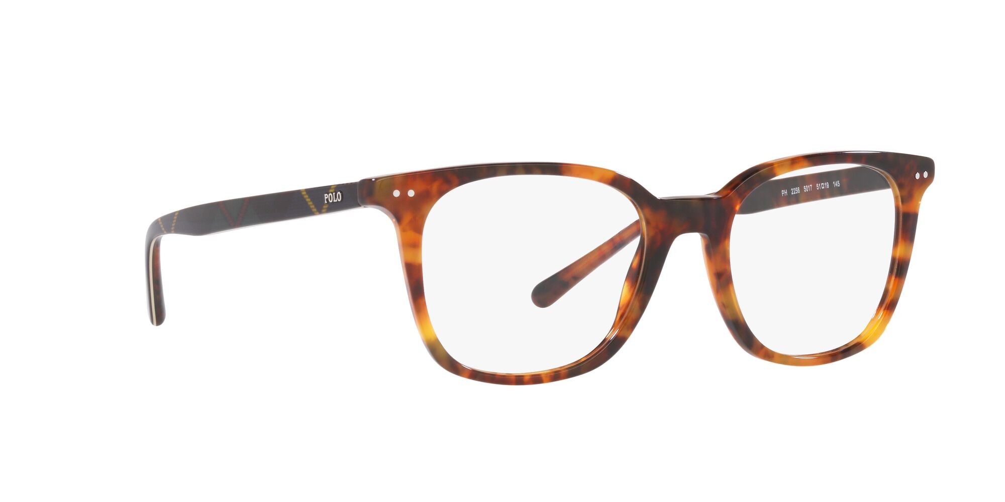 Eyeglasses Polo PH 2256 (5017) color havana jerry brillante shape square lenses lente demo