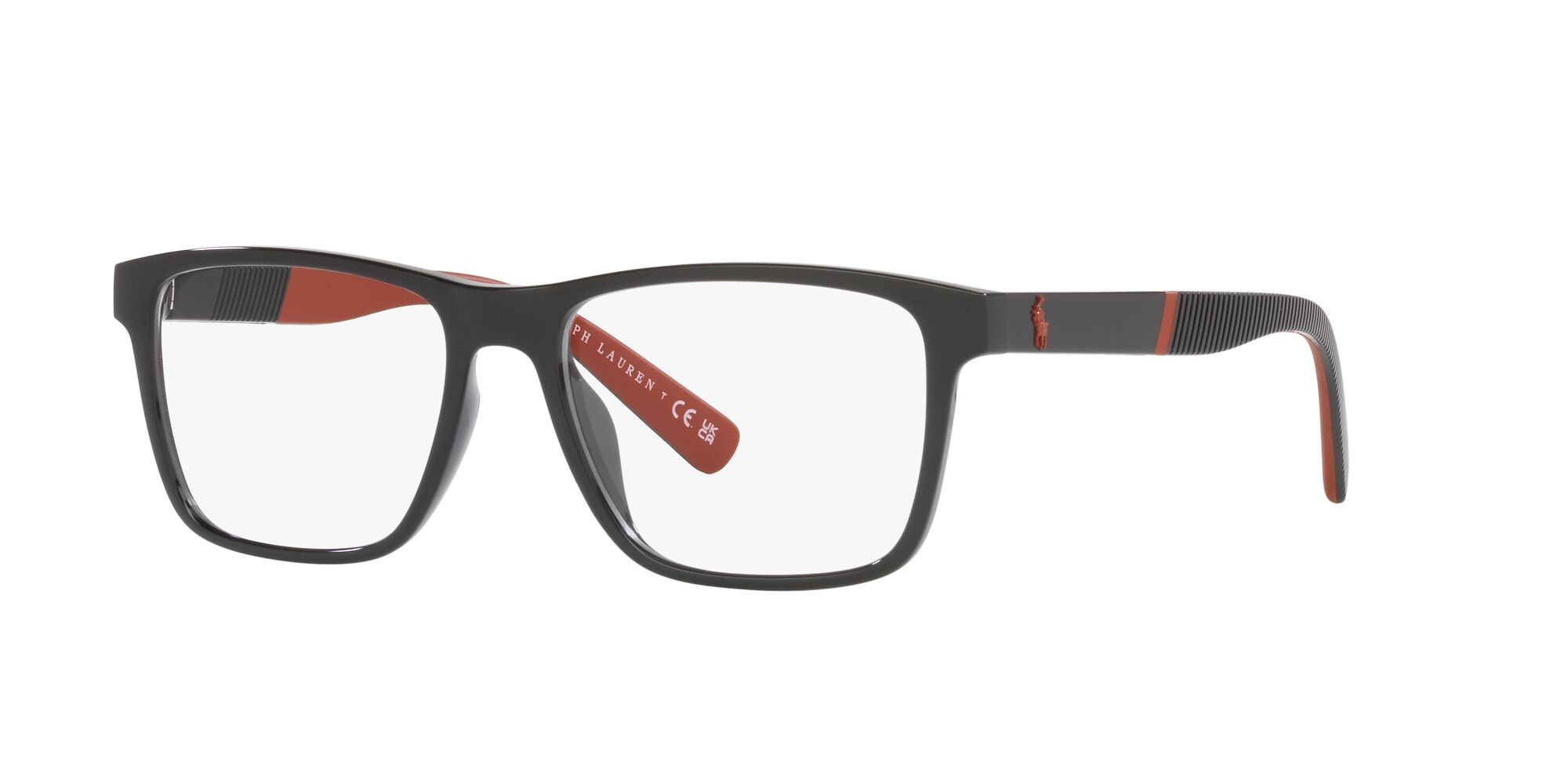 Eyeglasses Polo PH 2257U (5001) color nero lucido shape rectangle lenses lente demo