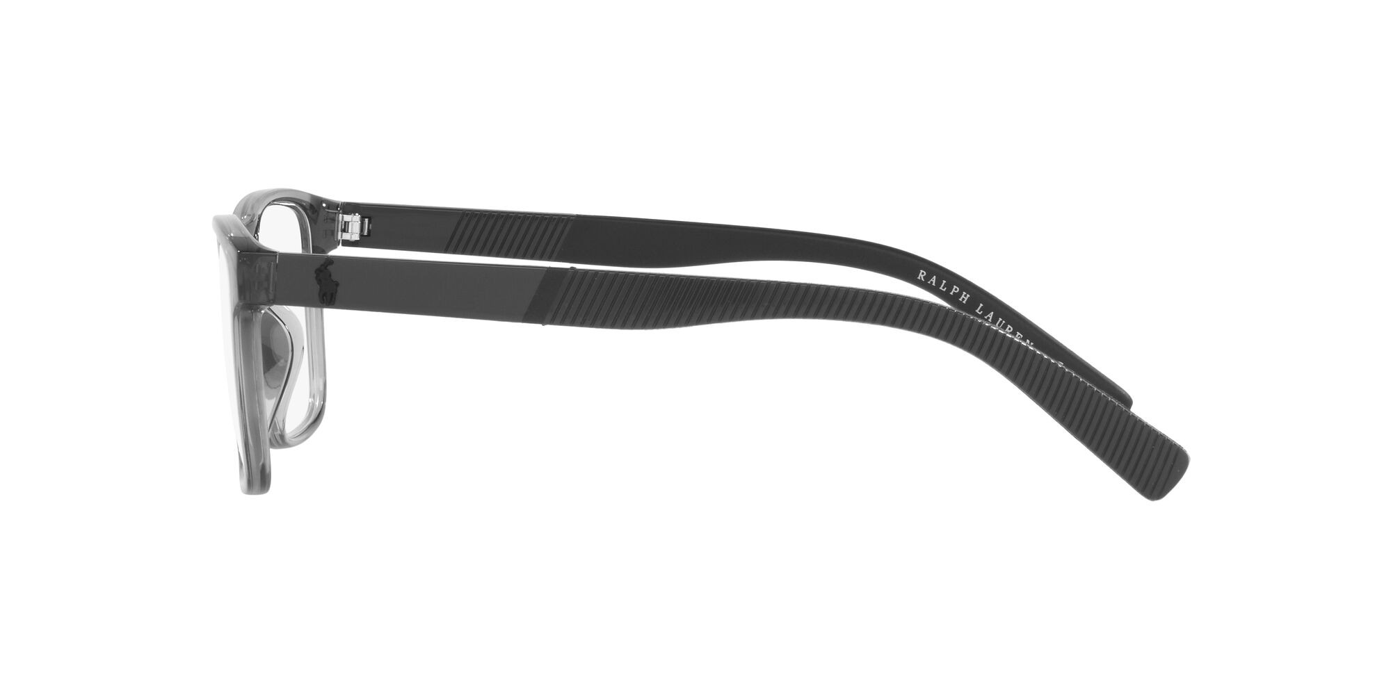 Eyeglasses Polo PH 2257U (5407) color grigio trasparente lucido shape rectangle lenses lente demo