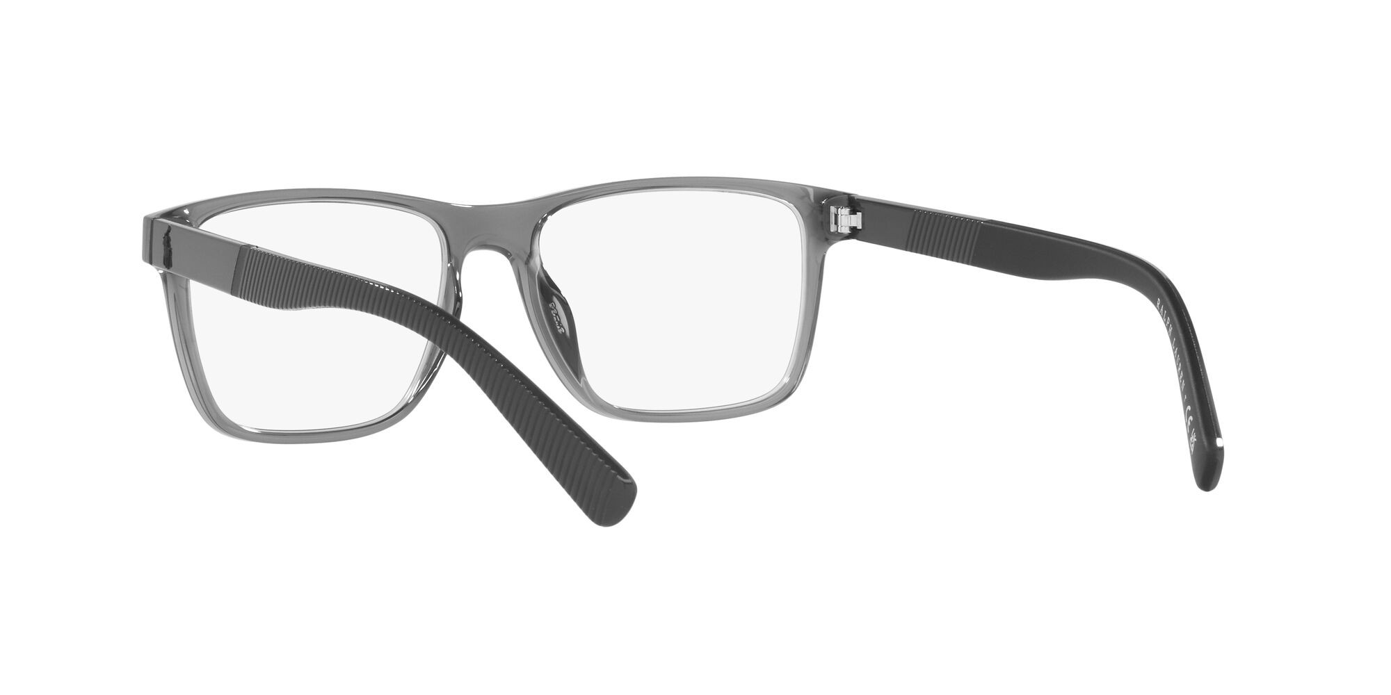 Eyeglasses Polo PH 2257U (5407) color grigio trasparente lucido shape rectangle lenses lente demo