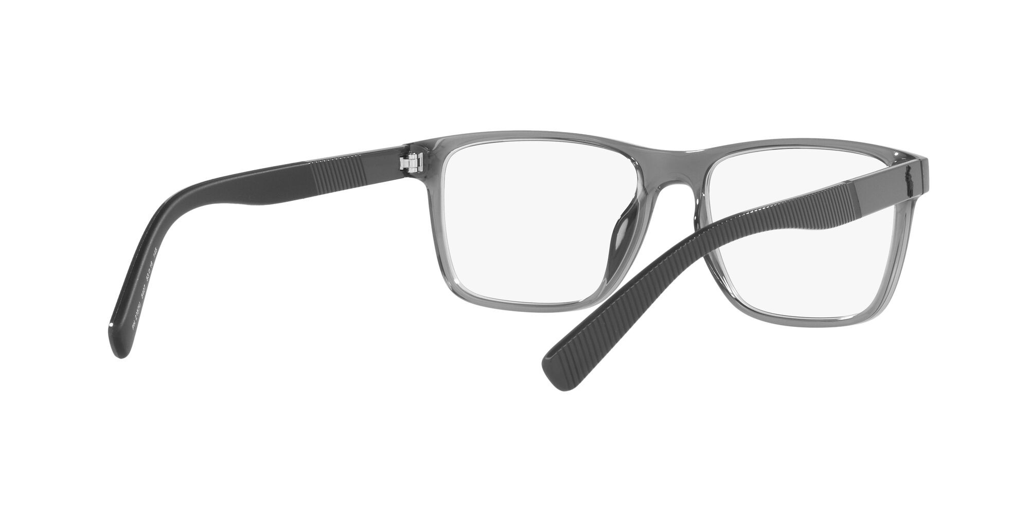 Eyeglasses Polo PH 2257U (5407) color grigio trasparente lucido shape rectangle lenses lente demo