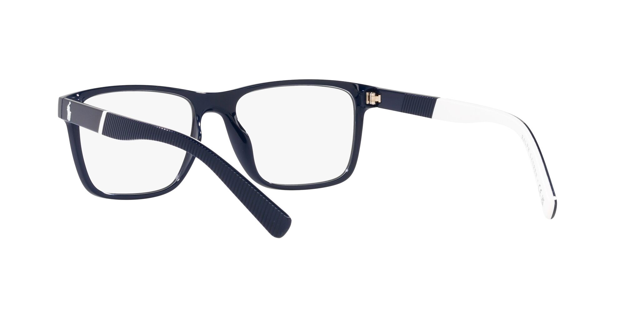 Eyeglasses Polo PH 2257U (5620) color blu navy brillante shape rectangle lenses lente demo