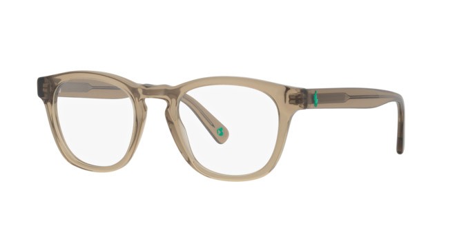 Occhiali da vista Polo PH 2258 (6085) colore marrone chiaro brillante trasparente forma pantos lenti lente demo