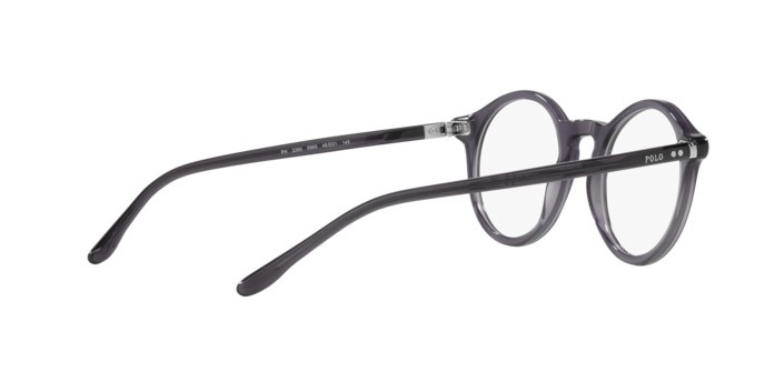 Occhiali da vista Polo PH 2260 (5965) colore grigio trasparente lucido forma rotondo lenti lente demo