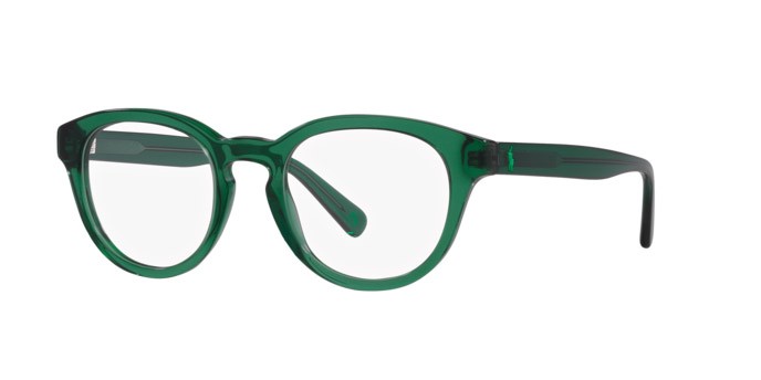 Occhiali da vista Polo PH 2262 (6084) colore verde trasparente lucido forma pantos lenti lente demo