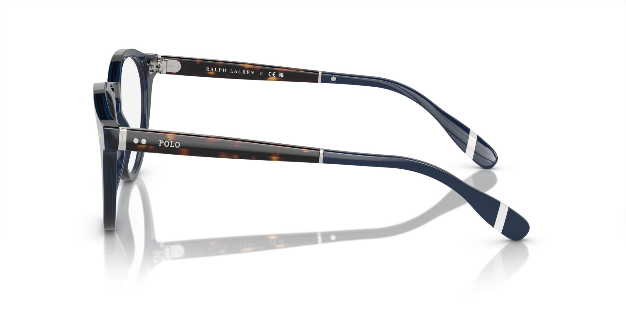Occhiali da vista Polo PH 2268 (5470) colore blu trasparente lucido forma rettangolare lenti lente demo