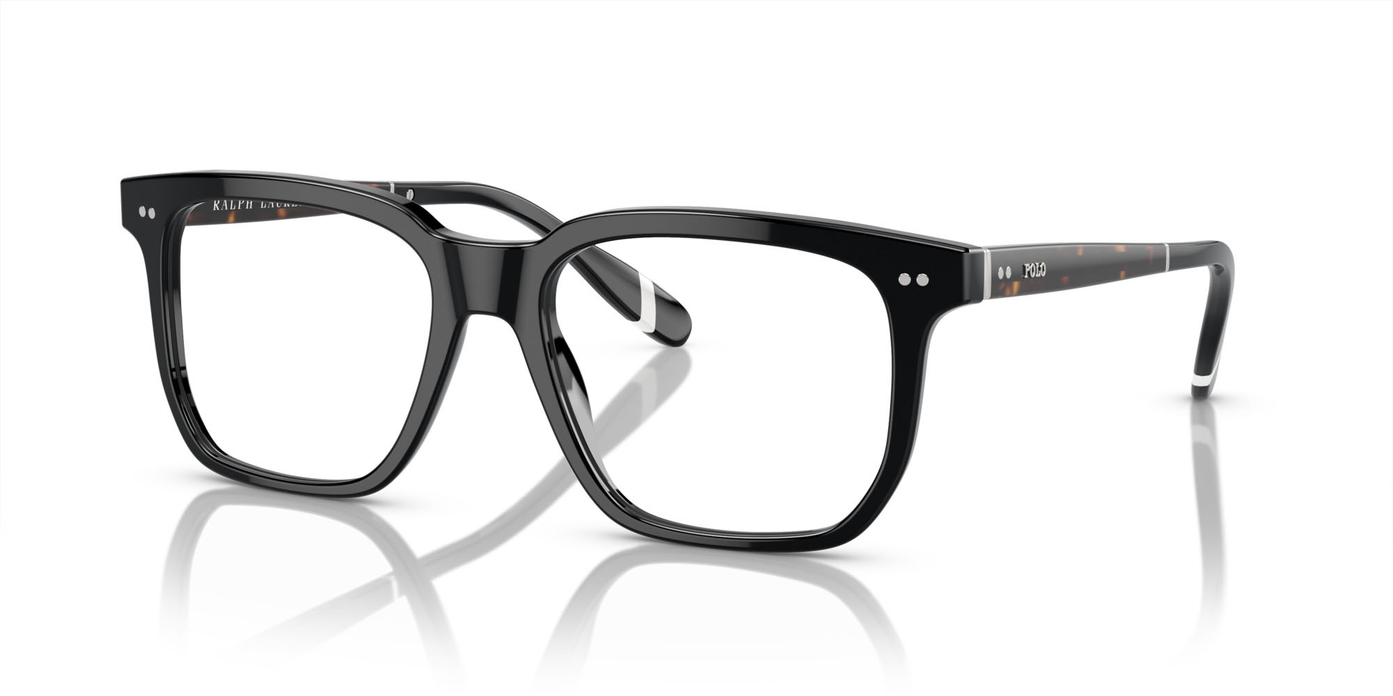Occhiali da vista Polo PH 2269 (5001) colore nero lucido forma quadrato lenti lente demo