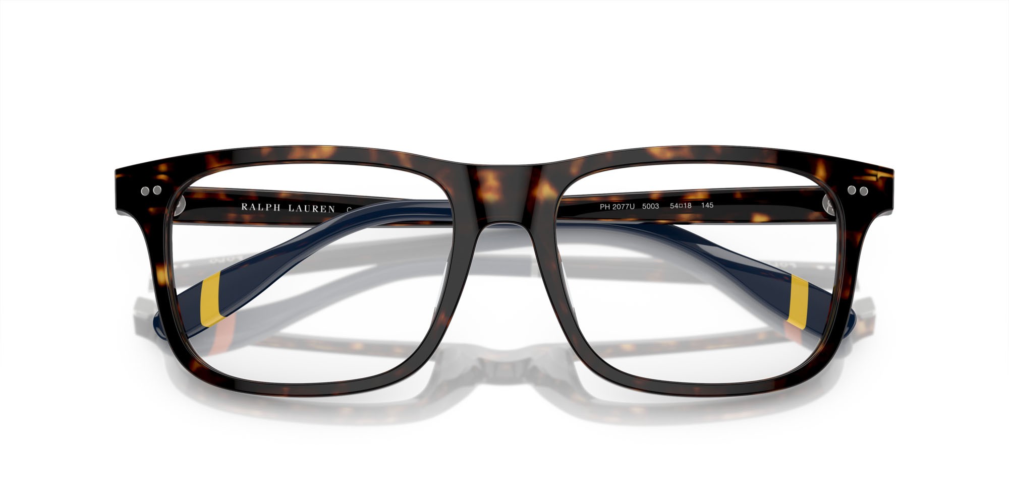Eyeglasses Polo PH 2270U (5003) color havana scuro lucido shape rectangle lenses lente demo