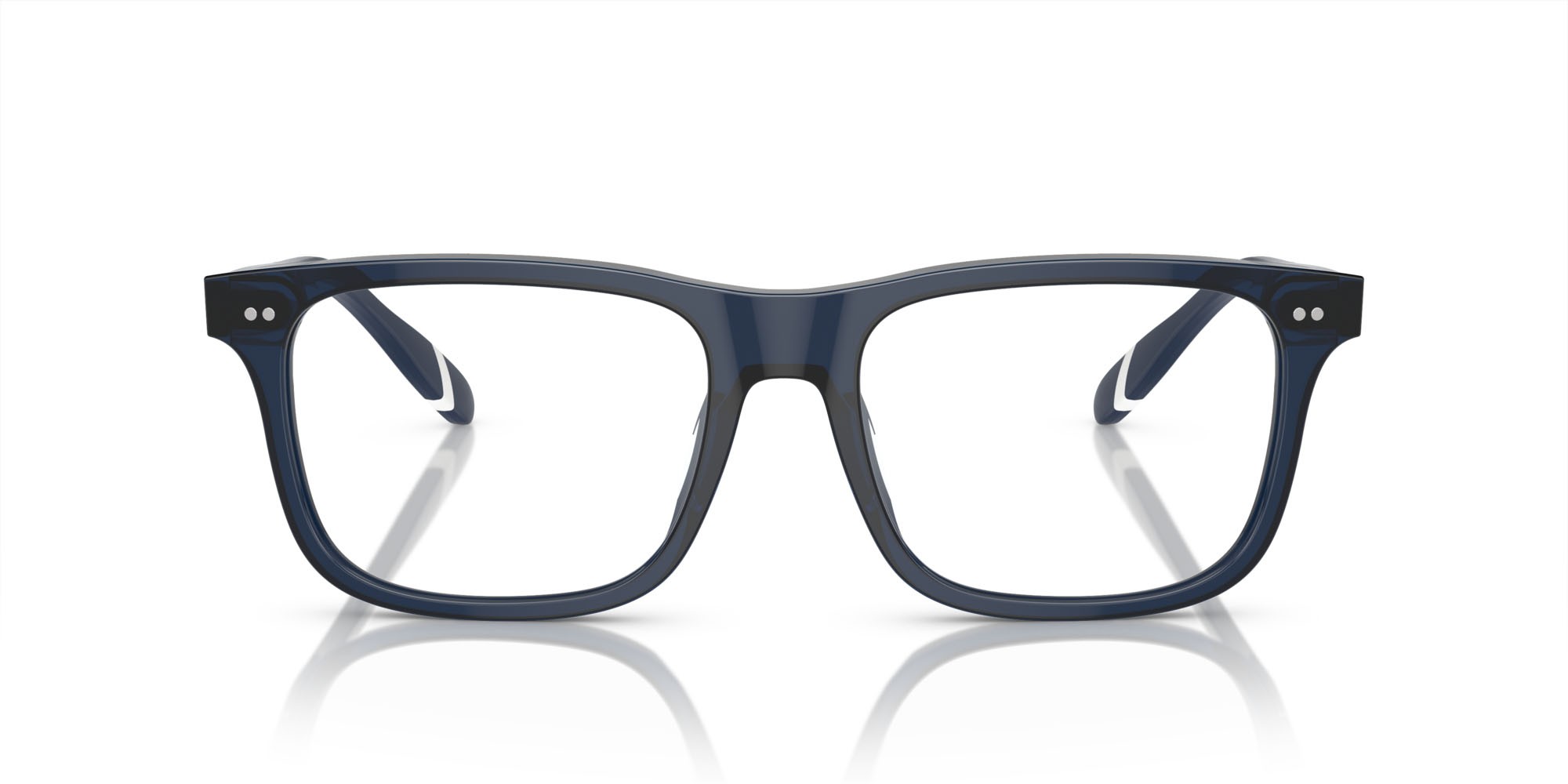 Eyeglasses Polo PH 2270U (5470) color blu trasparente lucido shape rectangle lenses lente demo