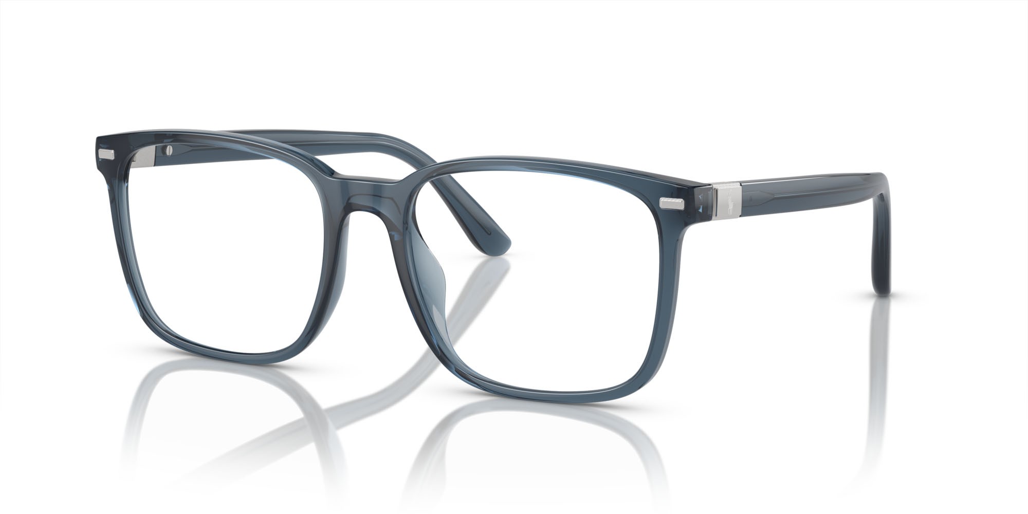 Eyeglasses Polo PH 2271U (5698) color blu trasparente lucido shape square lenses lente demo