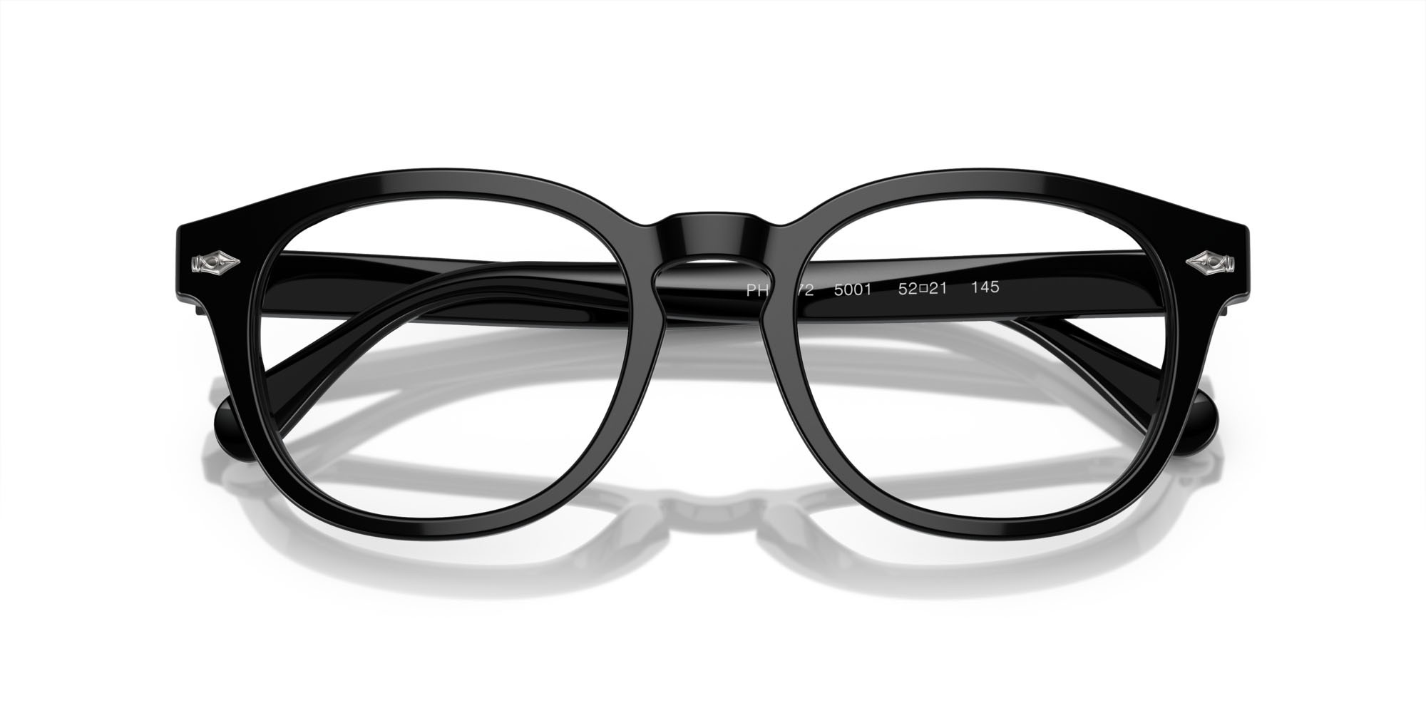 Eyeglasses Polo PH 2272 (5001) color nero lucido shape pantos lenses lente demo