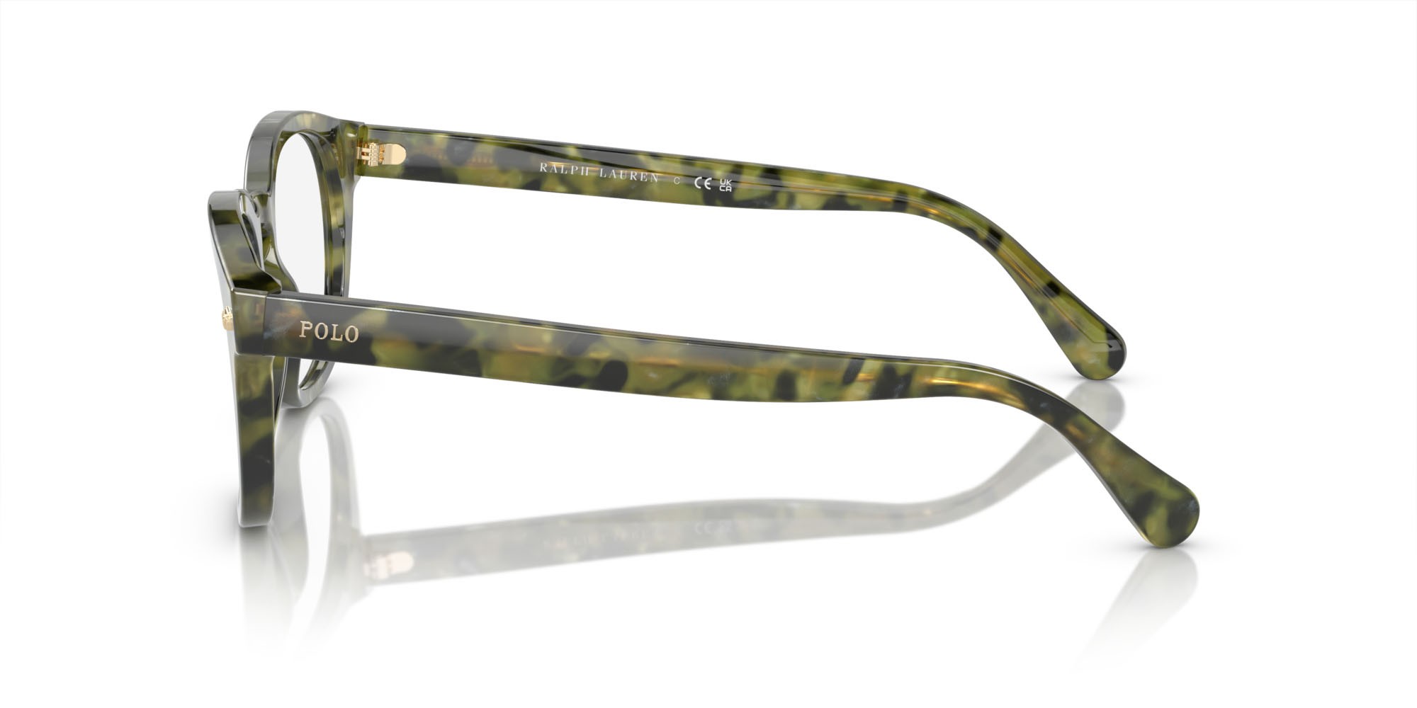 Occhiali da vista Polo PH 2272 (5436) colore havana verde lucido forma pantos lenti lente demo