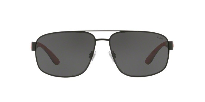 Occhiali da sole Polo PH 3112 (903887) colore matte black forma aviator lenti grey