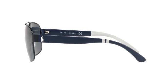 Occhiali da sole Polo PH 3112 (930387) colore matte navy blue forma aviator lenti grey