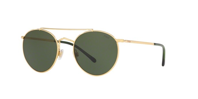 Occhiali da sole Polo PH 3114 (900471) colore gold forma pantos lenti dark green