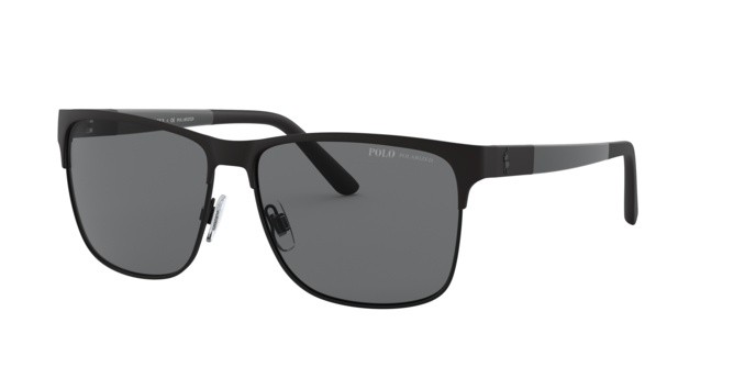 Sonnenbrillen Polo PH 3128 (939781) farbe matte black/black form quadratisch gläser dark polar grey
