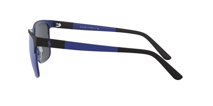Sonnenbrillen Polo PH 3128 (939955) farbe matte black/matte royal blue form quadratisch gläser blue mirror blue