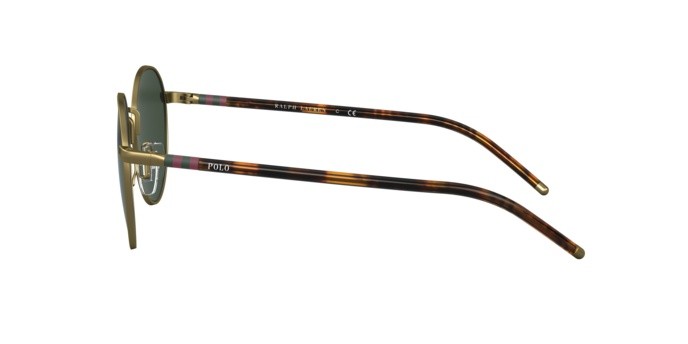 Occhiali da sole Polo PH 3133 (932471) colore semishiny brass forma pantos lenti green