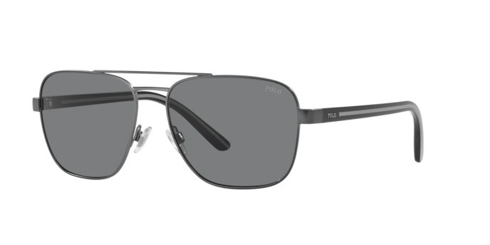 Sonnenbrillen Polo PH 3138 (915787) farbe semi shiny dark gunmetal form aviator gläser grey