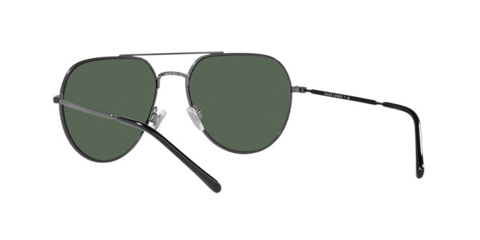 Occhiali da sole Polo PH 3139 (915771) colore shiny dark gunmetal forma aviator lenti dark green