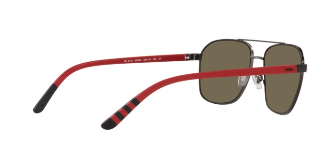 Occhiali da sole Polo PH 3140 (9236/3) colore matte dark gunmetal forma aviator lenti brown
