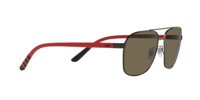 Occhiali da sole Polo PH 3140 (9236/3) colore matte dark gunmetal forma aviator lenti brown