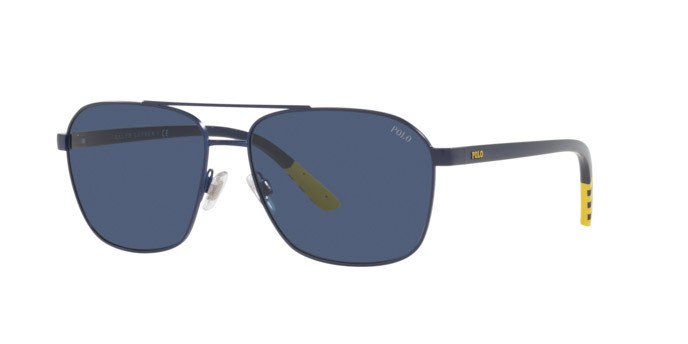 Sonnenbrillen Polo PH 3140 (939480) farbe semishiny navy blue form aviator gläser dark blue