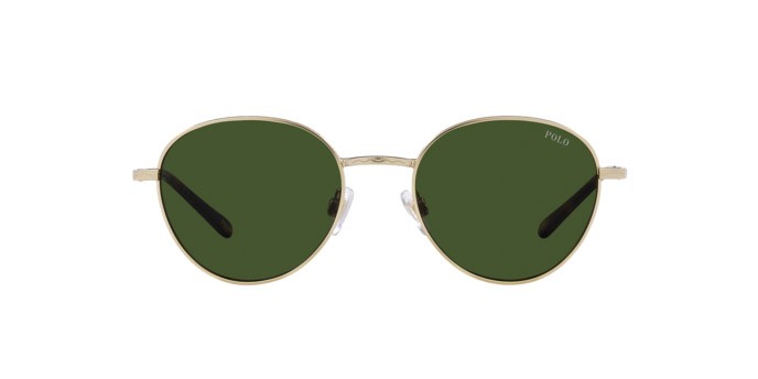 Occhiali da sole Polo PH 3144 (921171) colore oro pallido semi-brillante forma rotondo lenti verde scuro