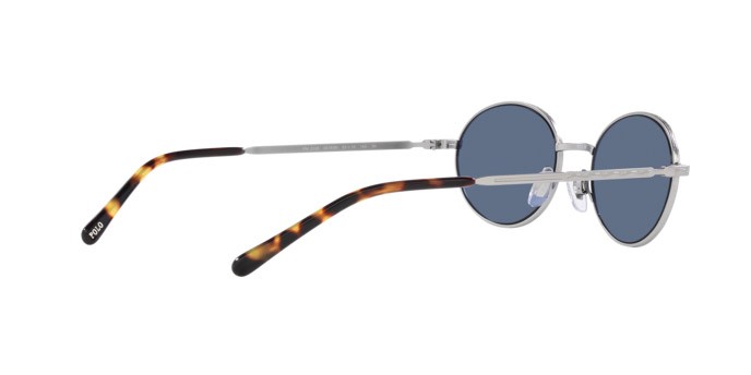 Sonnenbrillen Polo PH 3145 (931680) farbe argento semi-brillante form oval gläser blu