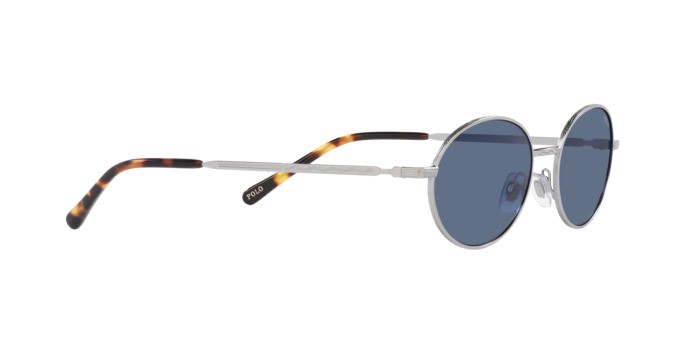 Sonnenbrillen Polo PH 3145 (931680) farbe argento semi-brillante form oval gläser blu