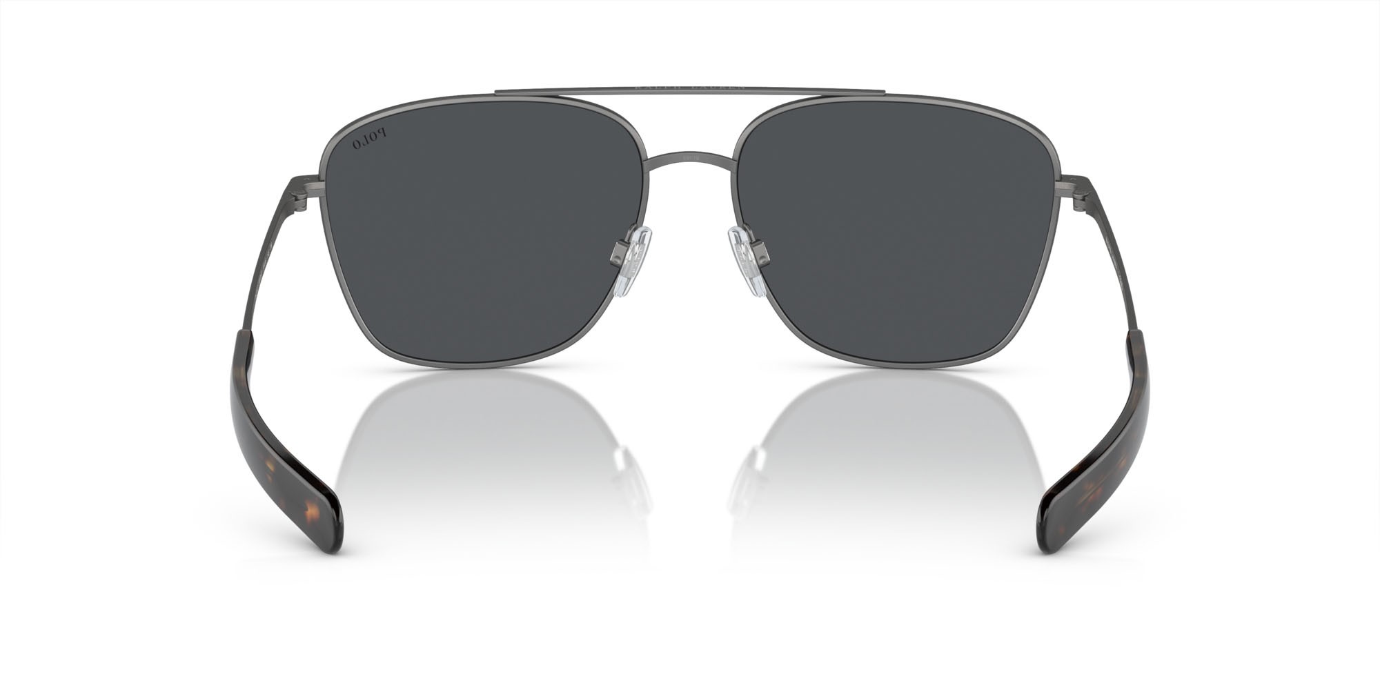 Occhiali da sole Polo PH 3147 (930787) colore gunmetal scuro semi-brillante forma aviator lenti grigio