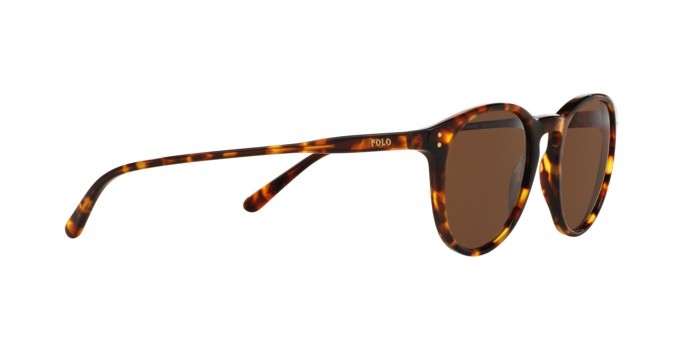 Occhiali da sole Polo PH 4110 (513483) colore shiny antique havana forma pantos lenti polar brown