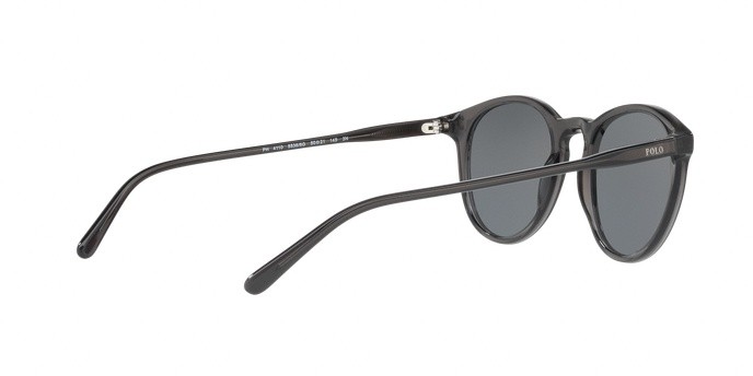 Sonnenbrillen Polo PH 4110 (55366G) farbe shiny black crystal form pantos gläser grey mirror flash