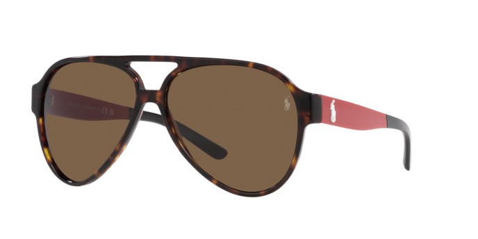 Sonnenbrillen Polo PH 4130 (500373) farbe havana scuro form aviator gläser marrone scuro