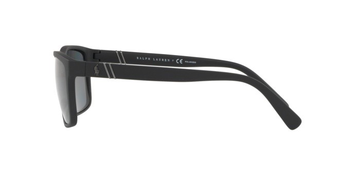 Sunglasses Polo PH 4133 (528481) color matte black shape rectangle lenses polar grey