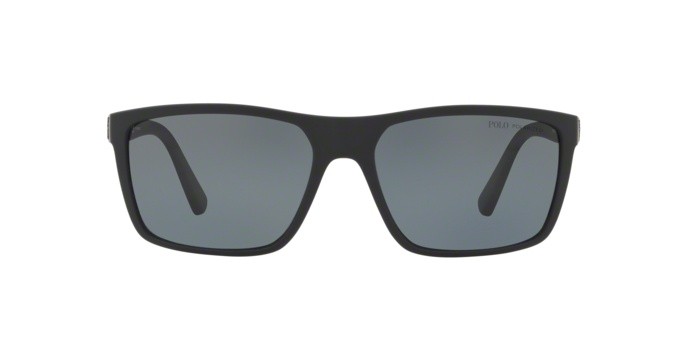 Sunglasses Polo PH 4133 (528481) color matte black shape rectangle lenses polar grey