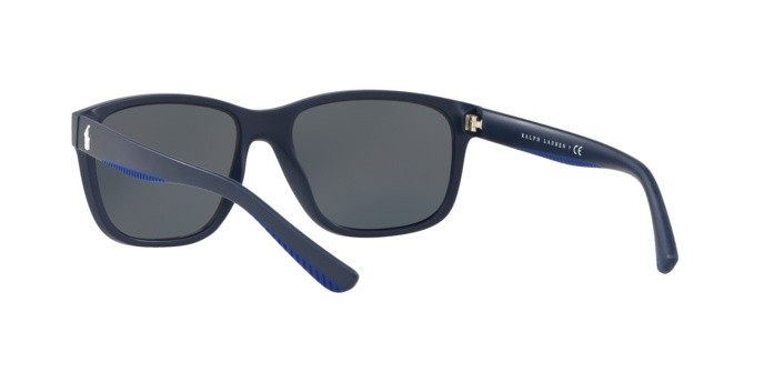 Sonnenbrillen Polo PH 4142 (573387) farbe matte navy blue form quadratisch gläser grey/blue