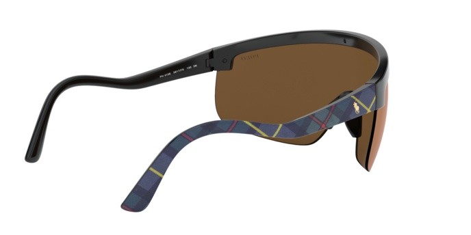 Sonnenbrillen Polo PH 4156 (5817F9) farbe black form unregelmäßig gläser mirror gold