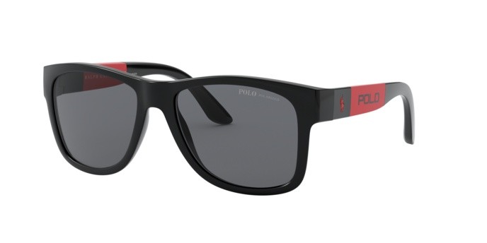 Sonnenbrillen Polo PH 4162 (500181) farbe black form quadratisch gläser polar gray