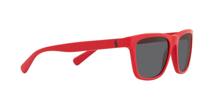 Sonnenbrillen Polo PH 4167 (525787) farbe matte red form quadratisch gläser dark grey