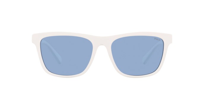 Sonnenbrillen Polo PH 4167 (547172) farbe matte white form quadratisch gläser light blue