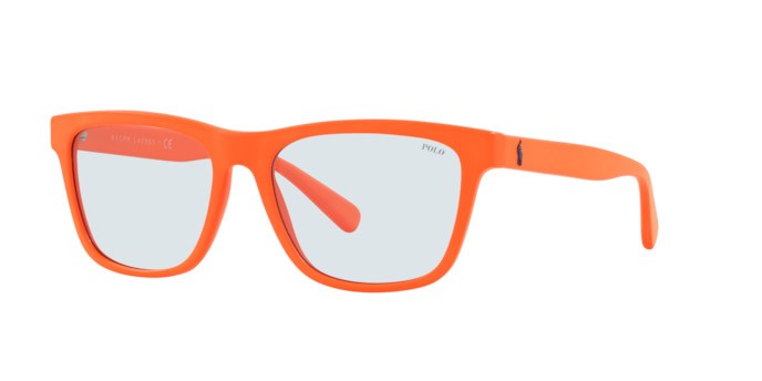 Sonnenbrillen Polo PH 4167 (596872) farbe matte sailing orange form quadratisch gläser light blue