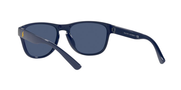 Occhiali da sole Polo PH 4180U (562080) colore shiny navy blue forma quadrato lenti dark blue