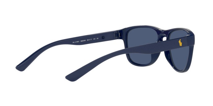 Occhiali da sole Polo PH 4180U (562080) colore shiny navy blue forma quadrato lenti dark blue