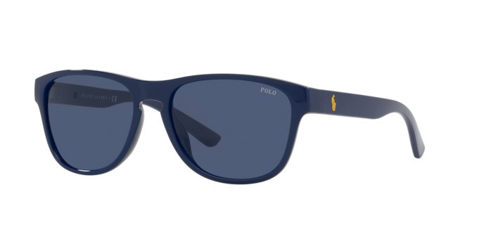 Occhiali da sole Polo PH 4180U (562080) colore shiny navy blue forma quadrato lenti dark blue