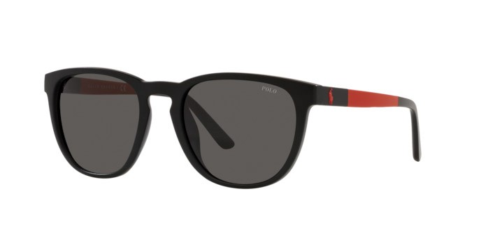 Sonnenbrillen Polo PH 4182U (528487) farbe matte black form quadratisch gläser dark grey