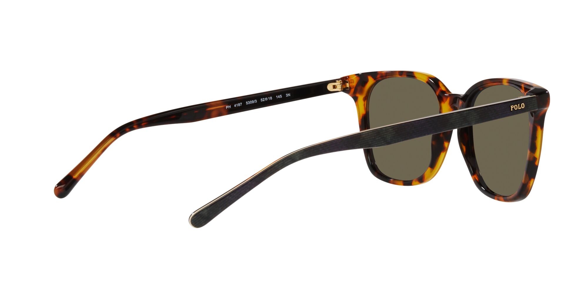 Occhiali da sole Polo PH 4187 (5309/3) colore tartarugato anticato brillante forma quadrato lenti marrone