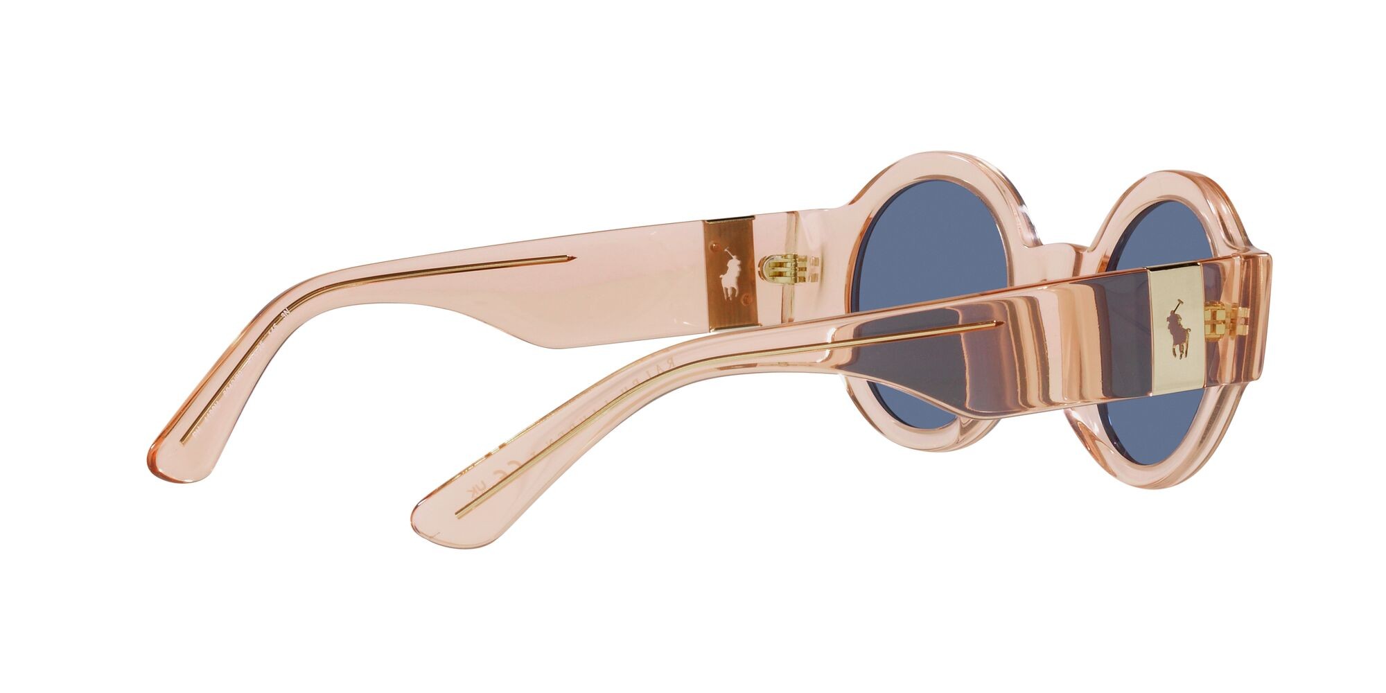 Sonnenbrillen Polo PH 4190U (604280) farbe shiny rose beige form rund gläser blu